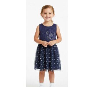 Joe Fresh Navy Polka Dot Dress for Girls Medium 7-8 Years